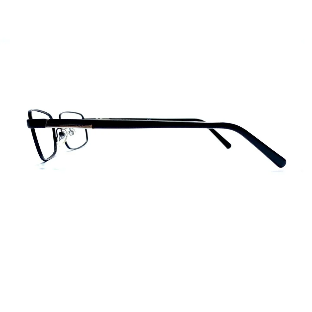 Prada Black Silver Rectangular Metal Glasses Italy VPR60G 1BO101 52 18 135